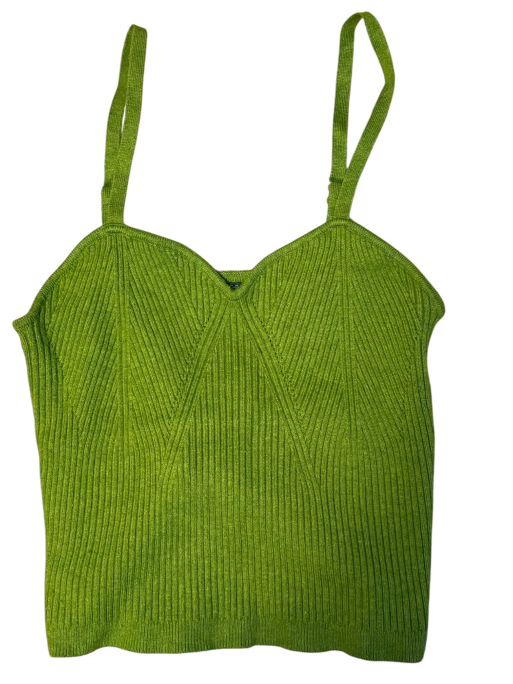 wild fable Green Ribbed Knit Tank Top